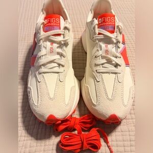 Figs New Balance 327 Cream/Fireside sneaker. New, never worn. Size 9 women’s.